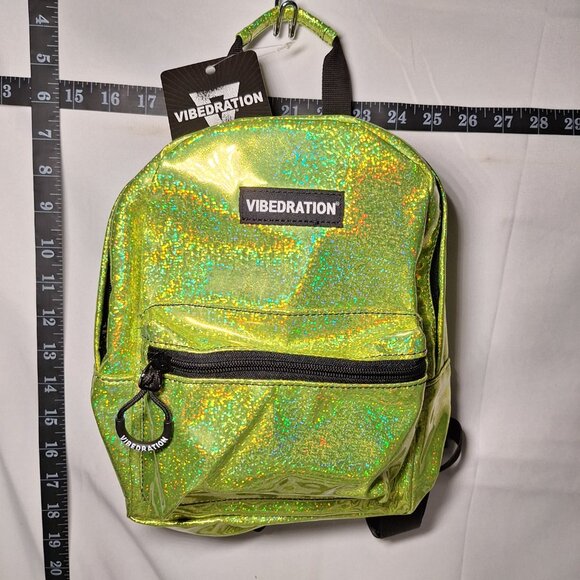 NWT Vibedration Hydration Backpack w/o bladder, small - Yellow Green Glitter - Picture 10 of 14